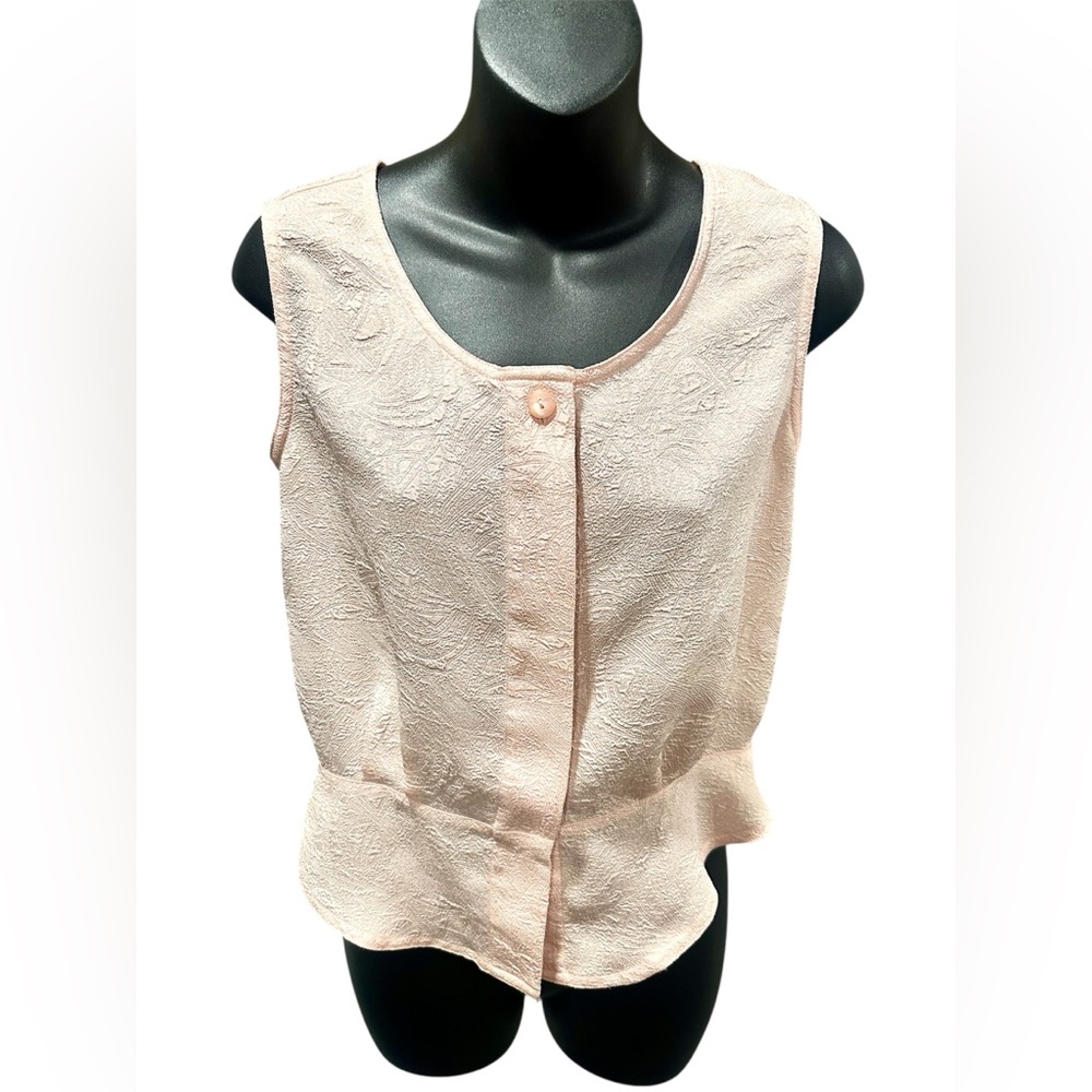 Vintage Ship N Shore Sleeveless Button Up Blouse Medium
